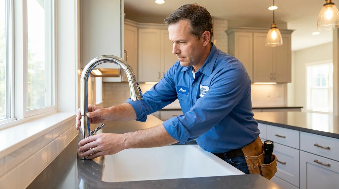 Kitchen faucet installation by Johns Plumbing LLC in Judsonia
